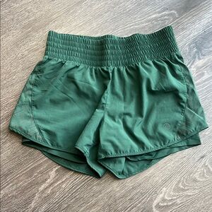 Women's Green Athletic Shorts